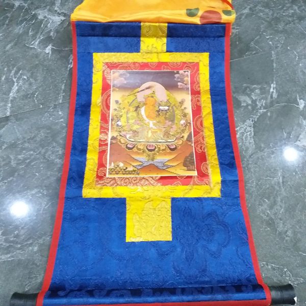 Tranh Thangka Văn Thù Sư Lợi Bồ Tát_35x20cm